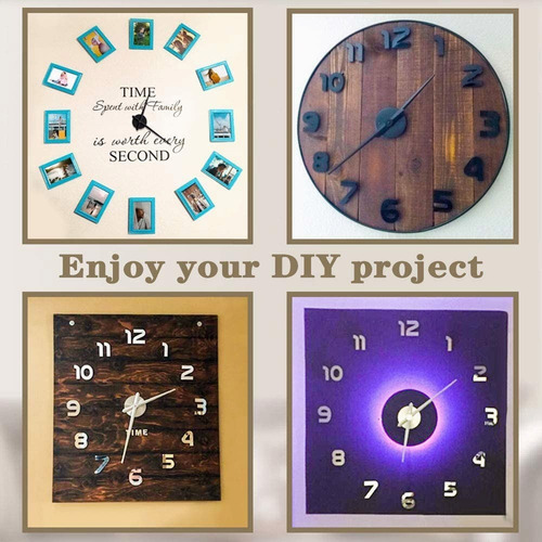 Imagen 9 de 9 de Reloj De Pared Con Diseño 3d Moderno Grande Plata Números