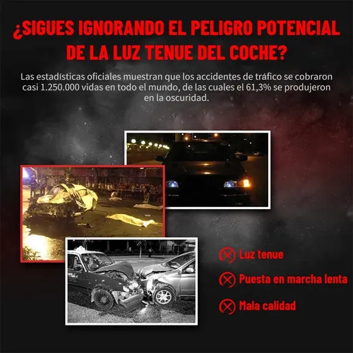Kit De Faros Led Auto 16000lm 120w Para Dodge Csp Chips