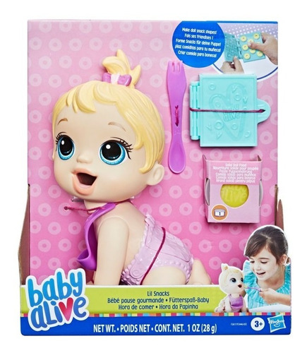 Imagem 2 de 3 de Boneca Baby Alive Hora Da Papinha Loira Hasbro