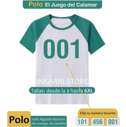  Polo Personalizado Juego Del Calamar / Squid Game