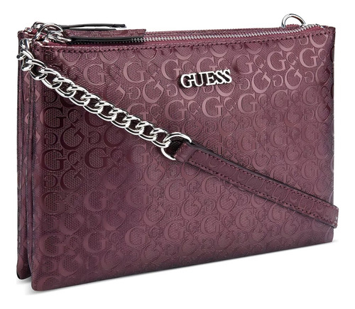 Cartera Guess Doble Color Vino