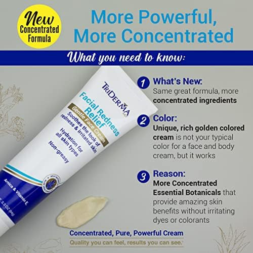 Creme Facial Suave Para Alívio De Vermelhidão Facial Triderm