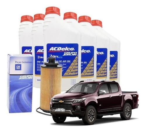 Kit Troca Óleo 5w30 Diesel Dxs 2 Trailblazer 2013 2014 2015