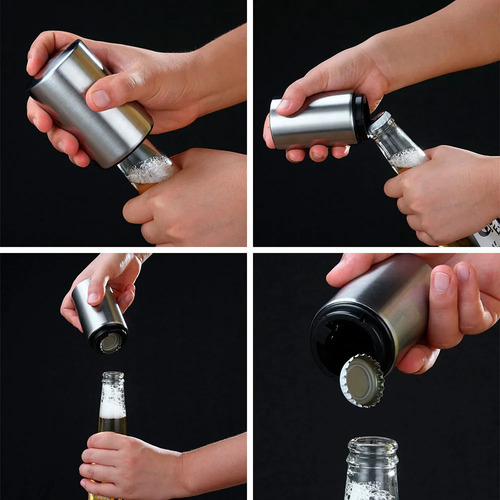 Destapador Magnético Para Botellas Cerveza Refresco Acero