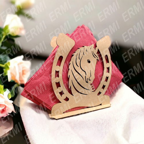 Paquete 14 Piezas Servilleteros Herraduras Vaqueros Mdf Herradura Caballo