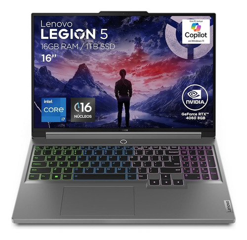 Lenovo Legion 5 Gaming I7, Rtx 4060, 16gb Ram, 1tb Ssd Nueva Plateado (Usado)