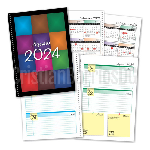 Agenda Imprimible A4 Y A5 En Pdf Color - 120 Pags