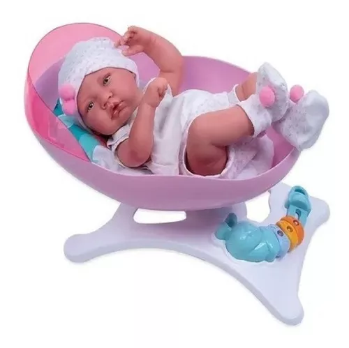 Berço De Balanço Boneca Reborn Baby Ninos Cotiplas 2426