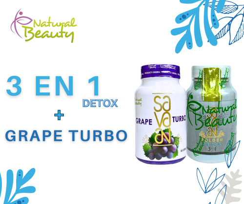 Grape Turbo + 3 En 1 Detox | Paquete Reductor