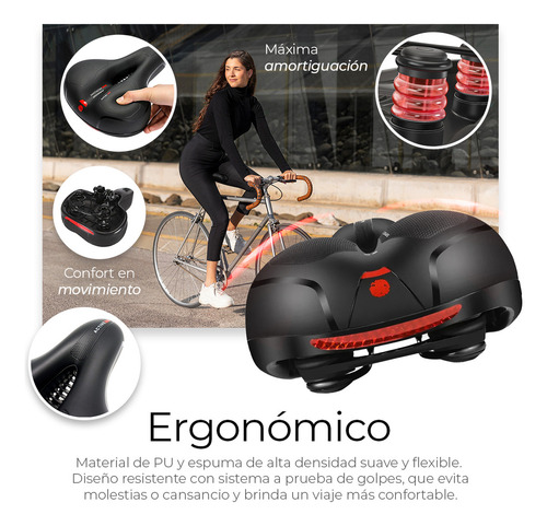 Para Asiento Sillin Bicicleta Cojín Suave, Impermeable