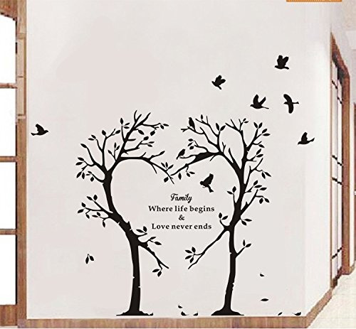 Boodecal Nature Series Heart Tree Cita Tatuajes De Pared Mur