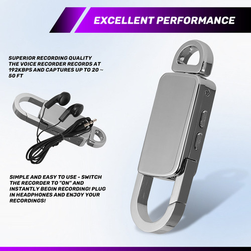 Grabadora De Voz, Llavero, Grabación De Audio Digital Usb D