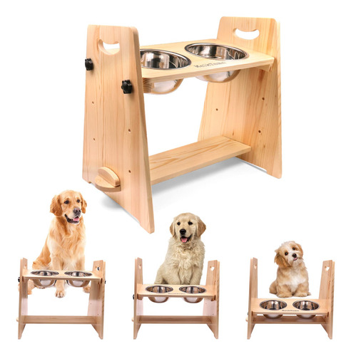 Soporte Elevado Para Cuencos De Perro De 12 Pulgadas, 8 PuLG