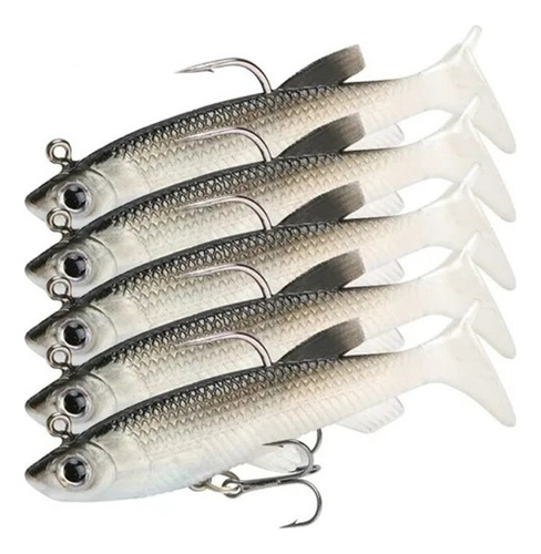 5 Piezas Suave Señuelo De Pesca Wobbler Swimbait Silicona Is