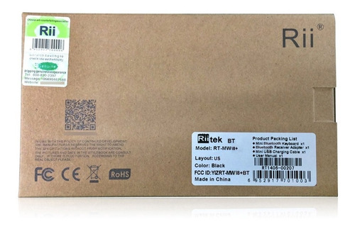 Rii I8 Fmkbtl1-iv1 + Teclado Bt Mini Bluetooth Touchpad Con