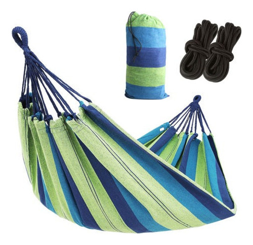 Doble Persona Portátil Camping Viaje Hamaca Poliester Hacen