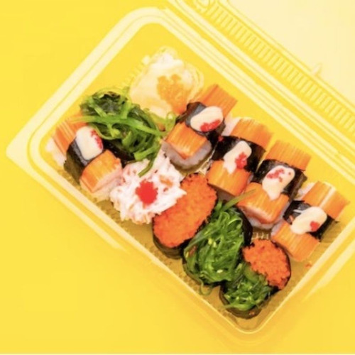 Envase Para Sushi 3 Rolls 247 Termoformado (50 Unidades)