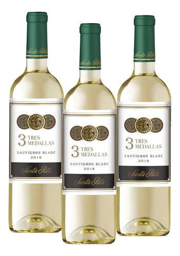 Pack 3 Vino Bco. Sta Rita Tres Medallas Sauvignon Blanc .750