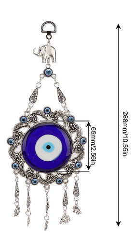 Imagen 4 de 10 de Adorno De Pared Turco De La Suerte Colgante De Ojo Azul CoLG