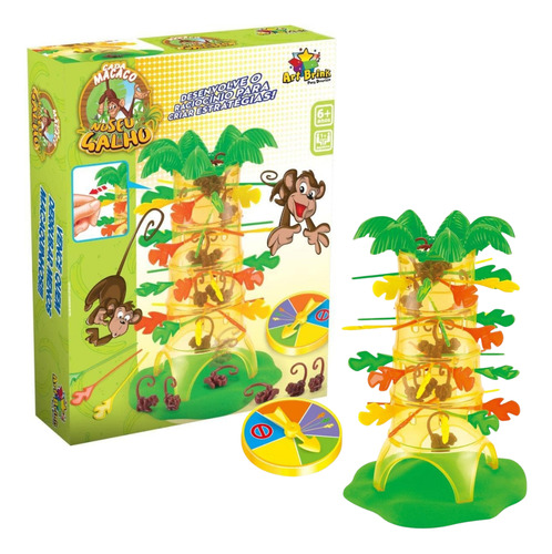 Kit Jogos Crocodilo Morde Dedo + Pula Macaco Equilíbrio Zein