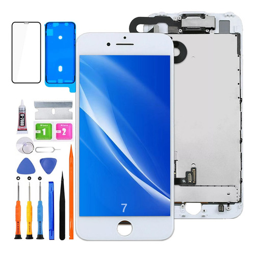 Pantalla Para iPhone 7 Display Con Cámara Frontal Blanco