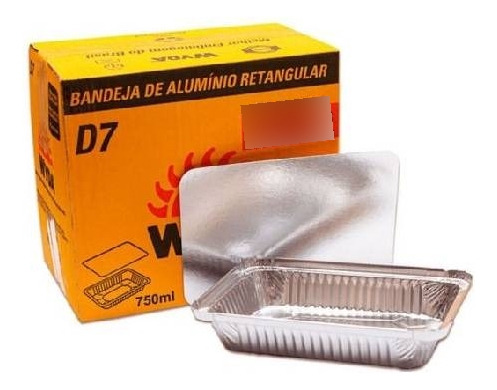 Bandejas Descartables Vianda Aluminio 750 Cc X 200 Con Tapa