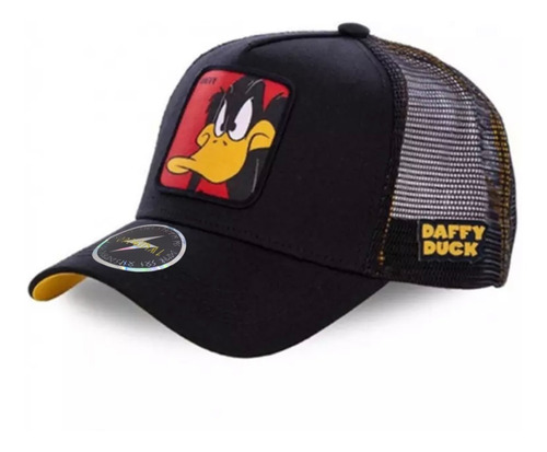 Gorra Looney Tunes Pato Donald Duck Negro Rojo Unisex Regalo