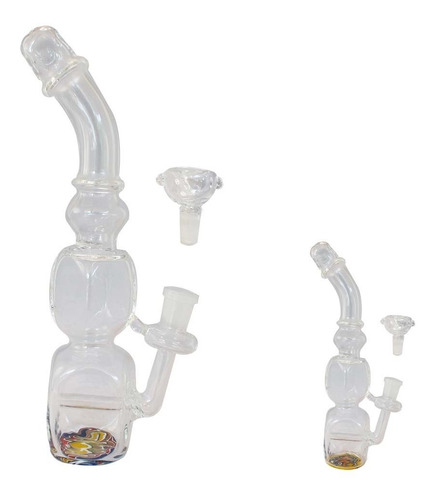 Bong Vidrio Nieve 10 Hecho A Mano Incluye Regalo!!