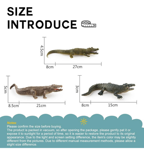 Juego De 3 Figuras De Animales De Safari, Figuras De Animale
