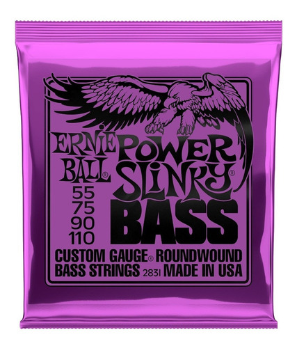 Encordoamento Baixo 4c 055 Ernie Ball Power Slinky 2831 Usa