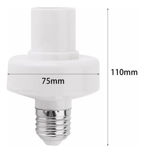 Soquete Control Remoto Inalambrico Ampolletas E27 Luz Blanco