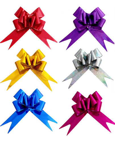 Moños De Regalo Medianos Colores Metálicos 200 Pz Surtidos