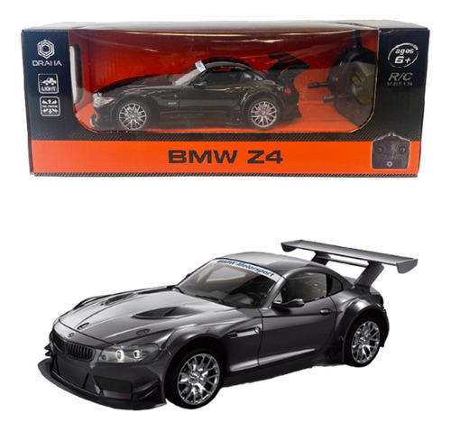 Auto Radio Control Escala 1:24 Bmw Z4 Coleccion Braha Color Bmw Z4 Negro