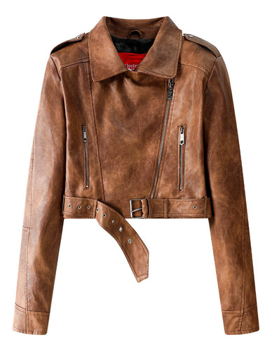 Campera Cuero Moto Biker Mujer Rockera Eco Motera Rocker