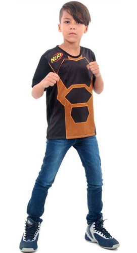 Camiseta Tática Nerf Infantil Laranja Tamanho G Ref. 12154