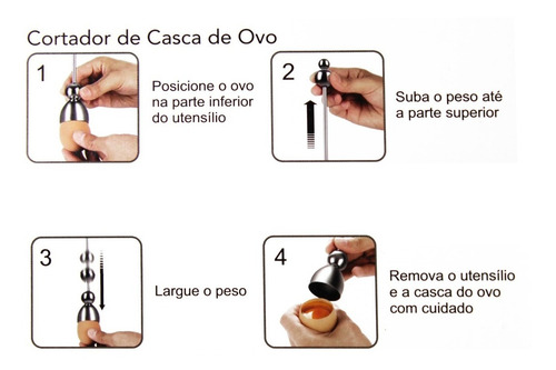 Kit Removedor Espiga De Milho E Cortador De Ovo Inox Casca