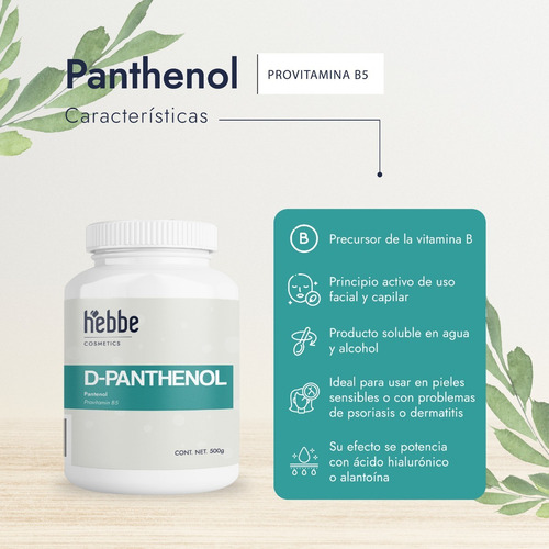 Imagen 3 de 10 de D Pantenol Usp Uso Cosmético 500 G