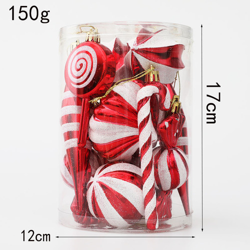 Juego De Bolas Navideñas De 28 Piezas Con Forma De Caramelo