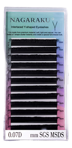 Cílios Fio A Fio Nagaraku Y 0.07d 10mm - Volume Brasileiro Comprimento 10 Mm Cor Preto Espessura 0.07 Mm Tipo De Curvatura D