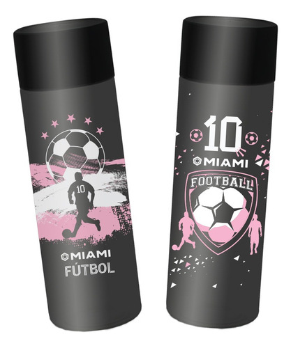 2 Botella Deportiva Hombre Niños Futbol Messi Inter Miami 