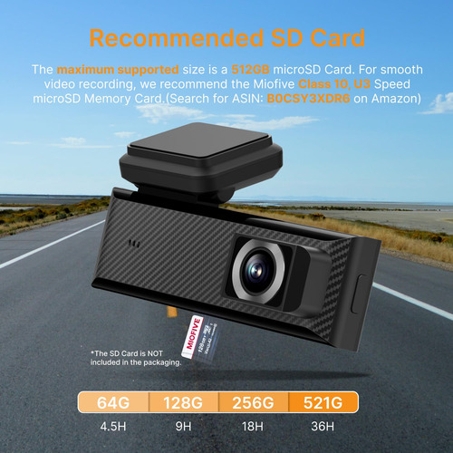 Cámara Miofive Dash Cam Mini 2, 2k Fhd, Gps Incluido