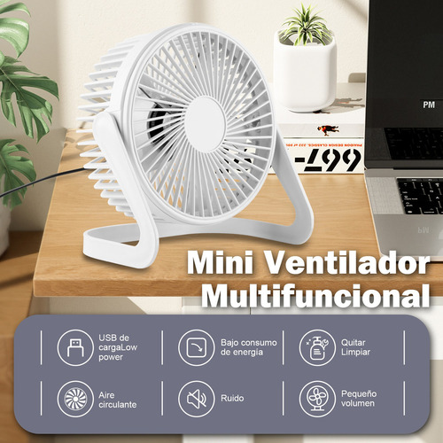 - Ventilador De Escritorio Mini Abanico Pequeño Portátil