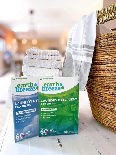 Earth Breeze 30 Hojas De Detergente Ecológico