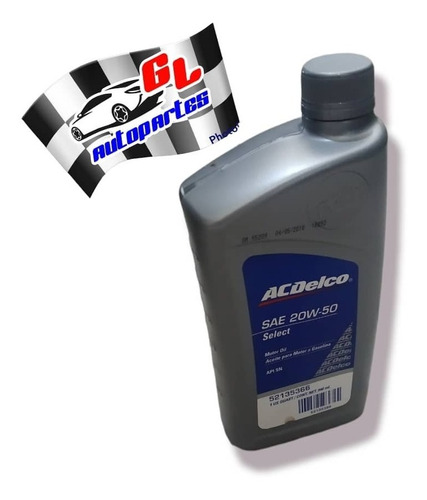Aceite Motor 20w50 Mineral Acdelco