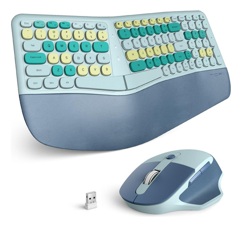 Mofii Combo Teclado Mouse Ergonomico Inalambrico Comodo 3