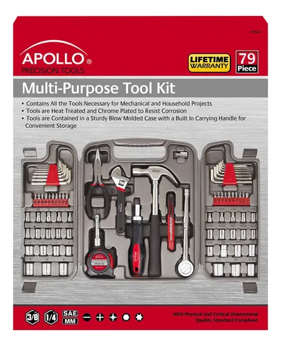 Apollo Tools, Kit De 79 Herramientas Multiuso