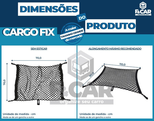 Rede Elástica De Carga Para Porta Malas Compass Bordado Jeep