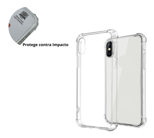 Imagem 3 de 4 de Capa Capinha Silicone Compatível iPhone X Antiimpacto