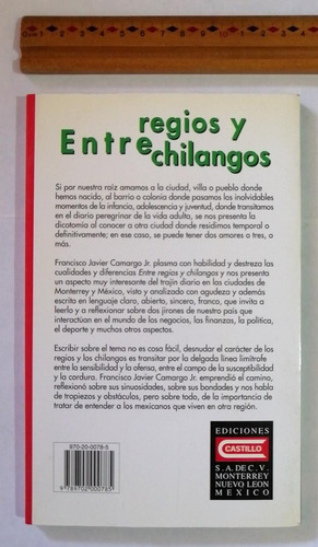 Entre Regios Y Chilangos. Francisco Javier Camargo Jr. (Usado)