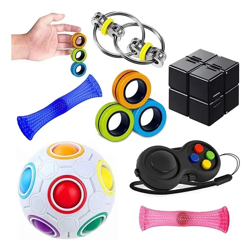 Juego de juguetes antiestrés para adultos y niños, caja Antiestrés con